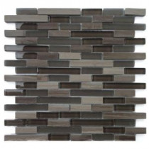 Opera Glass Aria Dark 12 in. x 12 in. x 7.9 mm Glass and Marble Mosaic Wall Tile (10 sq. ft. / case)