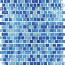 Dark Blue 12 in. x 12 in. x 4 mm Glass Mesh-Mounted Mosaic Wall Tile (20 sq. ft. / case)