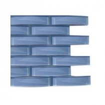 Blue Pelican Glass Mosaic Floor and Wall Tile - 3 in. x 6 in. x 8 mm Tile Sample