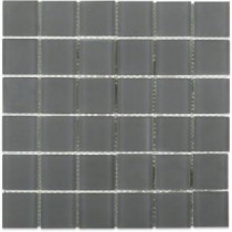 Contempo Smoke Gray Polished 12 in. x 12 in. x 8 mm Glass Floor and Wall Mosaic Tile
