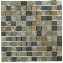 Tapestry 12 in. x 12 in. x 8 mm Marble and Glass Mosaic Floor and Wall Tile