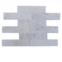 Brushed Oriental Marble Mosaic Tile - 2 in. x 8 in. Tile Sample