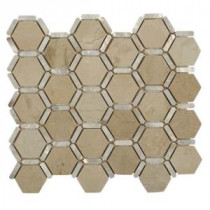 Ambrosia Crema Marfil Pearl and Marble Tile - 3 in. x 6 in. Tile Sample