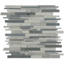 Kansas Topeka 12 in. x 12 in. x 10 mm Polished Marble Mosaic Tile