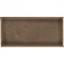 Artisan Taupe 3 in. x 6 in. Handcrafted Glazed Ceramic Wall Tile (1 sq. ft. / case)