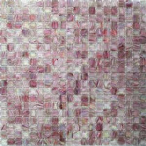Breeze Plum Stained Glass Mosaic Wall Tile - 3 in. x 6 in. Tile Sample