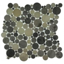 Orbit Foggy Circles 12 in. x 12 in. x 8 mm Mosaic Floor and Wall Tile
