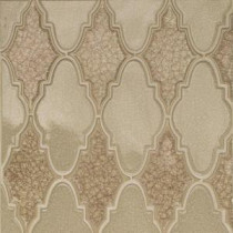 Roman Selection Raw Ginger Arabesque 12-1/4 in. x 13-3/4 in. x 8 mm Glass Mosaic Tile