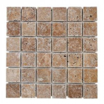 Noce 12 in. x 12 in. x 8 mm Travertine Mosaic Floor/Wall Tile