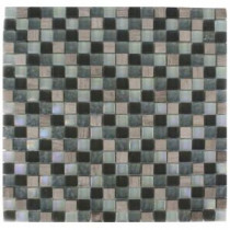 Galaxy Blend Squares 12 in. x 12 in. x 8 mm Marble and Glass Mosaic Floor and Wall Tile