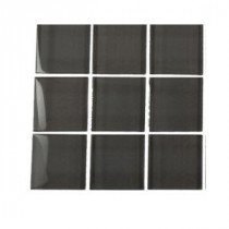 Contempo Smoke Gray Polished Glass Tile - 3 in. x 6 in. x 8 mm Tile Sample