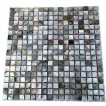 Mother of Pearl Deep Ocean Gray 12 in. x 12 in. x 2 mm Square Pearl Shell Glass Mosaic Tile