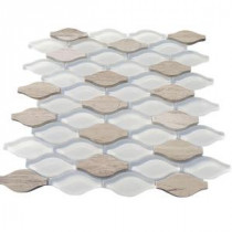 Micro Sunflower Glass and Marble Floor and Wall Tile - 3 in. x 6 in. Tile Sample