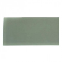 Contempo Seafoam Frosted Glass Mosaic Floor and Wall Tile - 3 in. x 6 in. x 8 mm Tile Sample