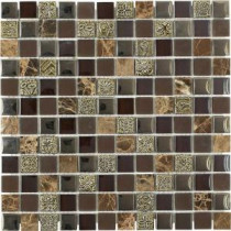 Tapestry Pantheon 12 in. x 12 in. x 8 mm Marble and Glass Mosaic Floor and Wall Tile