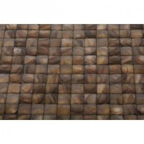 Mother of Pearl Brown 3D Pearl Shell Mosaic Floor and Wall Tile - 3 in. x 6 in. Tile Sample