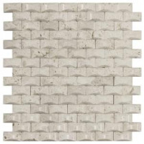 Cotton Bales 11.125 in. x 11.875 in. x 8 mm Beige Marble Mosaic Wall Tile