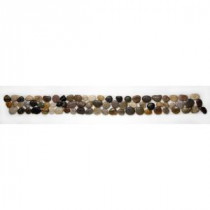 Anatolia Rumi 4 in. x 39 in. x 12.7 mm Natural Stone Pebble Border Mesh-Mounted Mosaic Tile (9.75 sq. ft. / case)