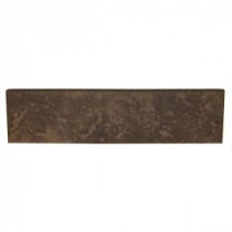 Continental Slate Moroccan Brown 3 in. x 12 in. Porcelain Bullnose Floor and Wall Tile