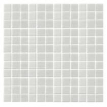 Monoz M-White-1400 Mosaic Recycled Glass 12 in. x 12 in. Mesh Mounted Floor & Wall Tile (5 sq. ft. / case)
