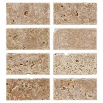 Travertine Noce 6 in. x 3 in. Travertine Wall and Floor Tile (8 pieces / 1 sq. ft. / pack)