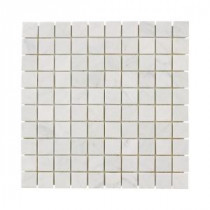 Carrara White 12 in. x 12 in. x 8 mm Marble Mosaic Floor/Wall Tile