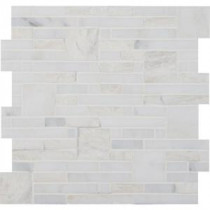 Greecian White Opus 12 in. x 12 in. x 10 mm Natural Marble Mesh-Mounted Mosaic Tile (10 sq. ft. / case)