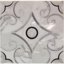 Steppe Grazia 12 in. x 12 in. x 10 mm Polished Marble Waterjet Mosaic Tile