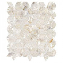Mermaid Scales 9-1/2 in. x 10-7/8 in. x 2.5 mm Shell Mosaic Wall Tile