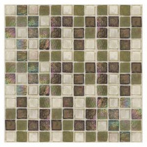 Egyptian Glass Topaz Melange 12 in. x 12 in. x 6 mm Glass Face-Mounted Mosaic Wall Tile