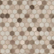 Hexham Blend Hexagon 12 in. x 12 in. x 8 mm Glass Stone Mesh-Mounted Mosaic Tile (10 sq. ft. / case)