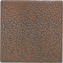 Castle Metals 4-1/4 in. x 4-1/4 in. Wrought Iron Metal Hammered Insert Wall Tile
