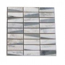 Great Constantin 3 in. x 6 in. x 8 mm Marble Mosaic Floor and Wall Tile Sample