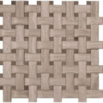 White Oak Arched Basketweave 12 in. x 12 in. x 10 mm Honed Marble Mesh-Mounted Mosaic Wall Tile (10 sq. ft. / case)