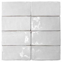 Catalina White 3 in. x 6 in. x 8 mm Ceramic Floor and Wall Subway Tile (8 Tiles Per Unit)