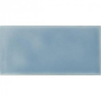 Hand-Painted Cancun Light Blue 3 in. x 6 in. Glazed Ceramic Wall Tile (1.25 sq. ft. / case)