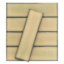 Vintage Khaki 3 in. x 9 in. x 10 mm Ceramic Wall Mosaic Tile (5 Tiles Per Unit)