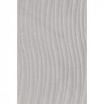 Sonoma Gray Wave Decor 8 in. x 12 in. Ceramic Wall Tile (16.15 sq. ft. / case)