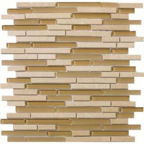 Via Aprile 12 in. x 13 in. x 8 mm Glass Mesh-Mounted Mosaic Tile