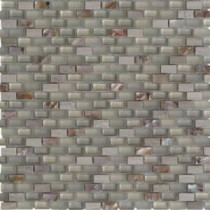 Paradox Clay Mini Brick 11-1/4 in. x 12-1/4 in. x 8 mm Glass Mosaic Tile