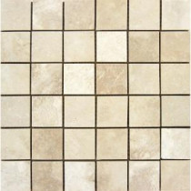 Ivory 12 in. x 12 in. x 10 mm Honed Travertine Mesh-Mounted Mosaic Tile