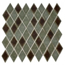 Roman Selection Basilica Diamond 11 in. x 11 in. x 8 mm Glass Mosaic Floor and Wall Tile