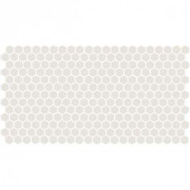 Keystones Unglazed Arctic White 12 in. x 24 in. x 6 mm Porcelain Hexagon Mosaic Floor/Wall Tile (21 sq. ft. / case)