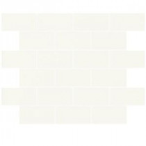 Rittenhouse Square Almond 12 in. x 12 in. x 6 mm Ceramic Mosaic Wall Tile