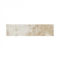Fidenza Bianco 3 in. x 12 in. Ceramic Bullnose Floor and Wall Tile