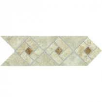 Heathland Sunrise Blend 4 in. x 12 in. Glazed Ceramic Decorative Accent Floor and Wall Tile