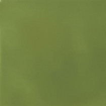 Hand-Painted Nopal Green 6 in. x 6 in. Glazed Ceramic Wall Tile (2.5 sq. ft. / case)