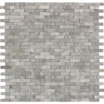 White Oak Splitface 12 in. x 12 in. 10 mm Marble Mesh-Mounted Mosaic Tile (10 sq. ft. / case)