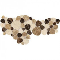Fashion Accents Pebble Brown 12 in. x 12 in. x 8 mm Mosaic Accent Wall Tile