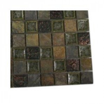 Roman Selection Rural Trail Glass Mosaic Floor and Wall Tile - 3 in. x 6 in. x 8 mm Tile Sample